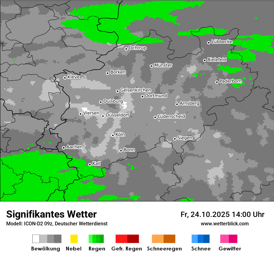 Modellkarten Signifikantes Wetter