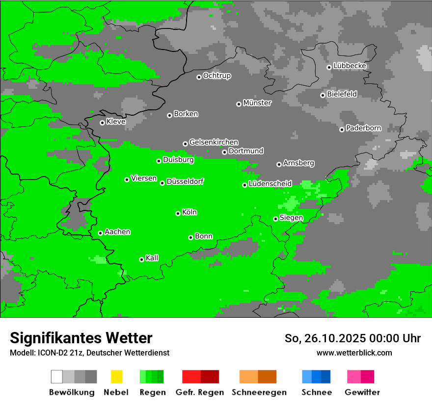 Modellkarten Signifikantes Wetter