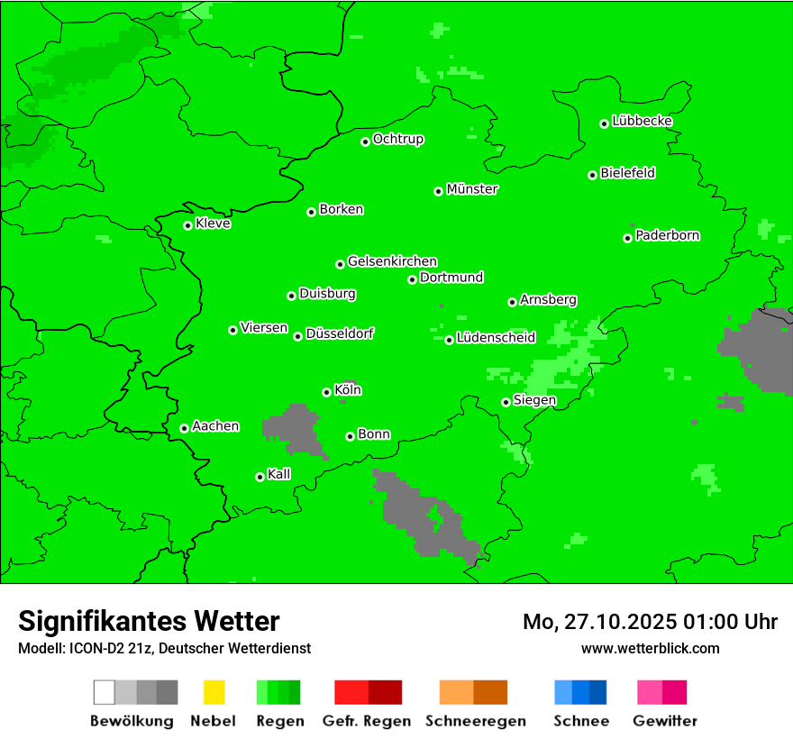 Modellkarten Signifikantes Wetter