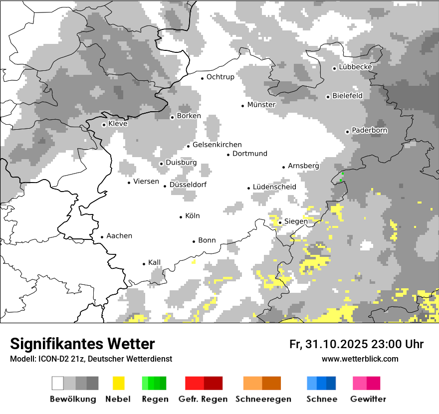 Modellkarten Signifikantes Wetter