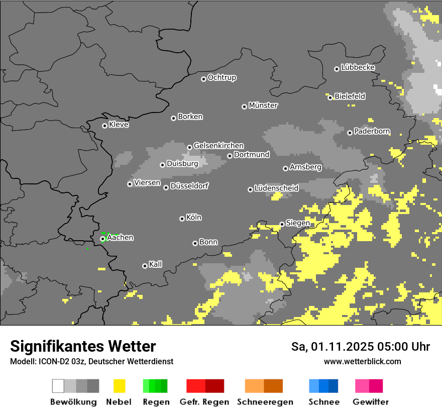 Modellkarten Signifikantes Wetter