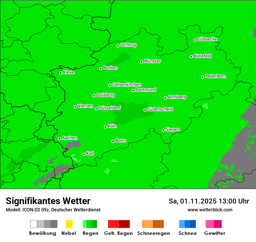 Modellkarten Signifikantes Wetter