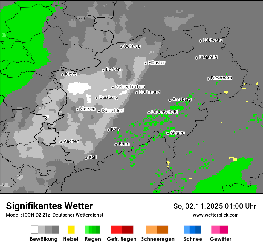 Modellkarten Signifikantes Wetter