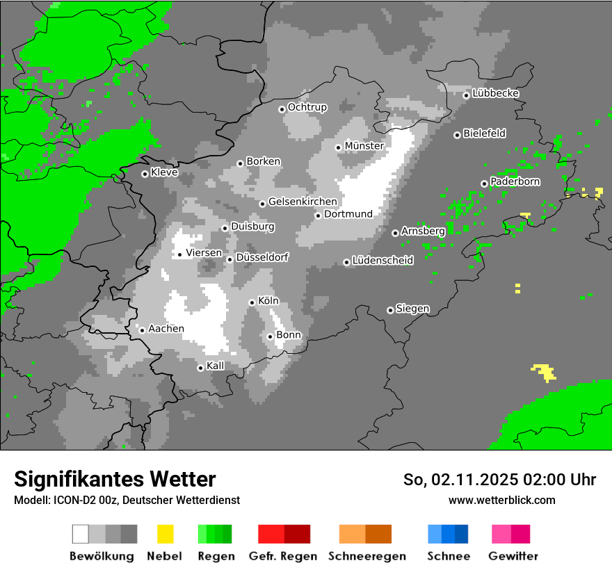 Modellkarten Signifikantes Wetter