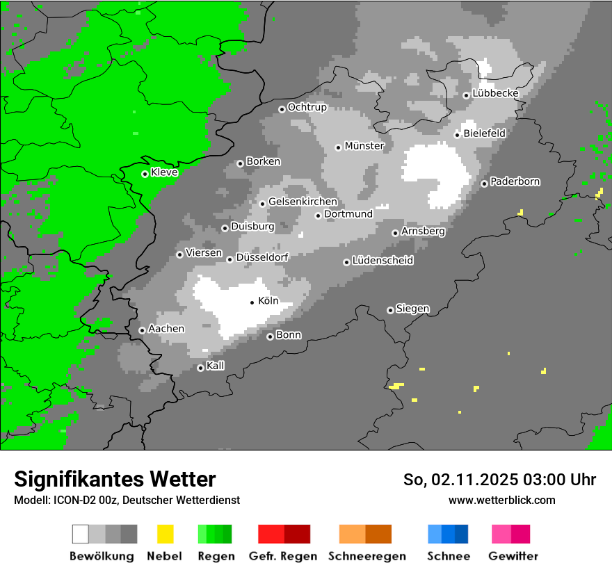 Modellkarten Signifikantes Wetter