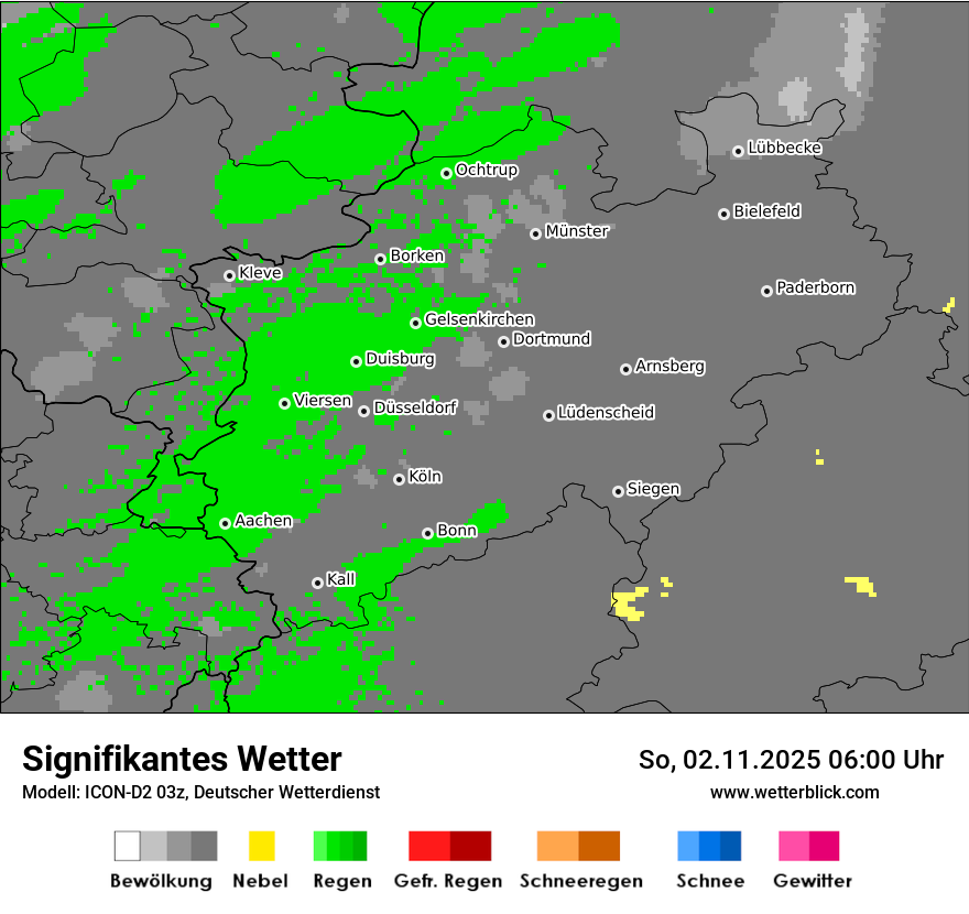Modellkarten Signifikantes Wetter