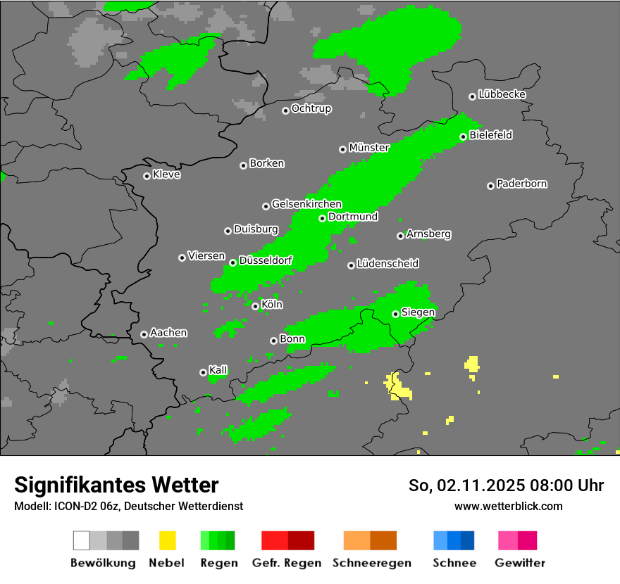 Modellkarten Signifikantes Wetter