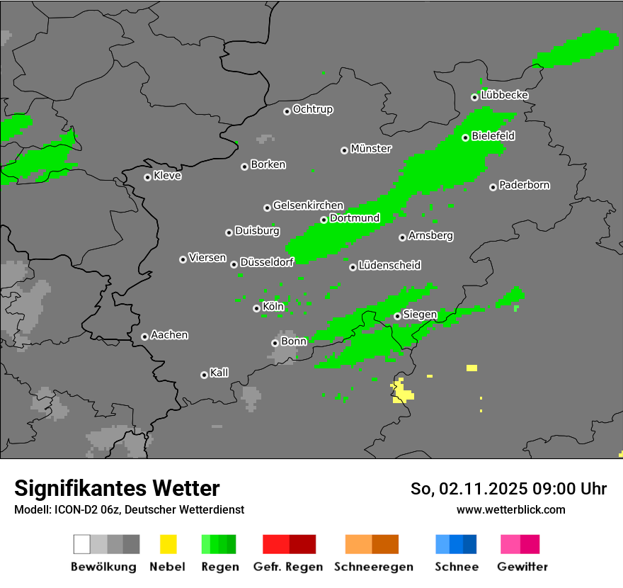 Modellkarten Signifikantes Wetter