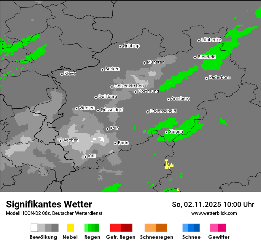 Modellkarten Signifikantes Wetter