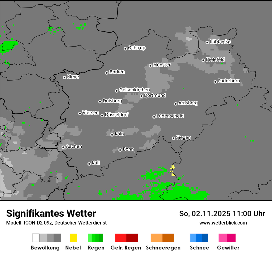 Modellkarten Signifikantes Wetter