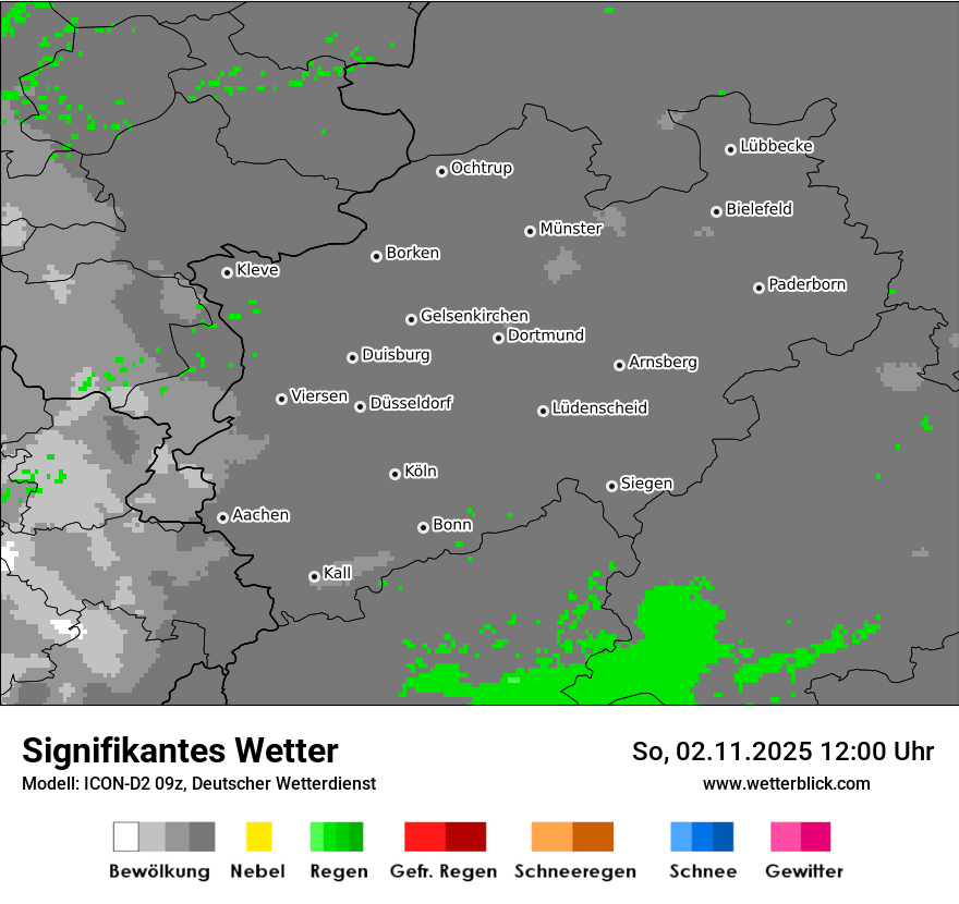 Modellkarten Signifikantes Wetter