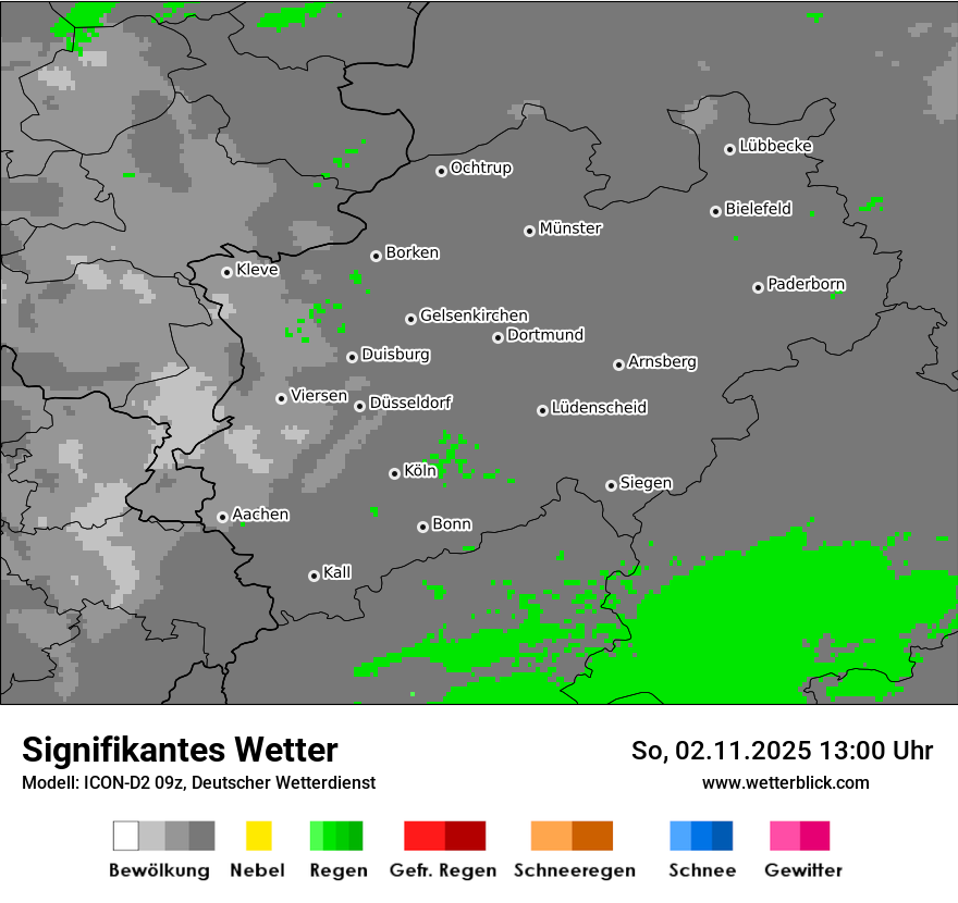 Modellkarten Signifikantes Wetter