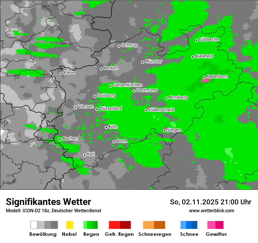 Modellkarten Signifikantes Wetter
