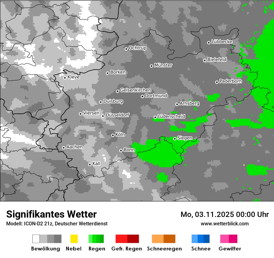 Modellkarten Signifikantes Wetter