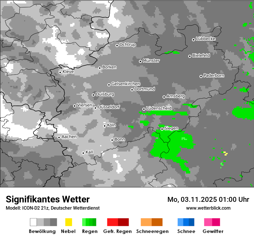 Modellkarten Signifikantes Wetter