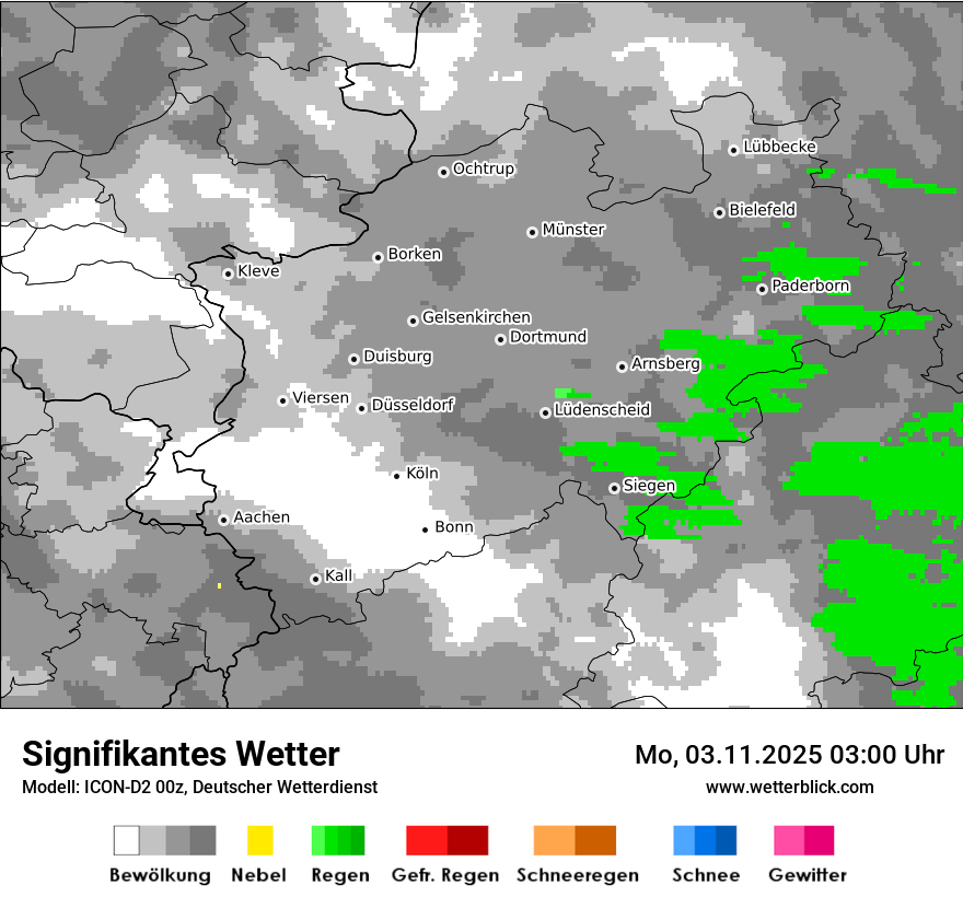 Modellkarten Signifikantes Wetter