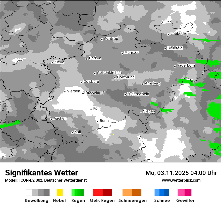 Modellkarten Signifikantes Wetter