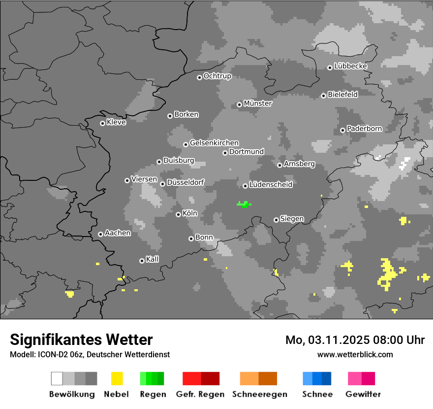 Modellkarten Signifikantes Wetter