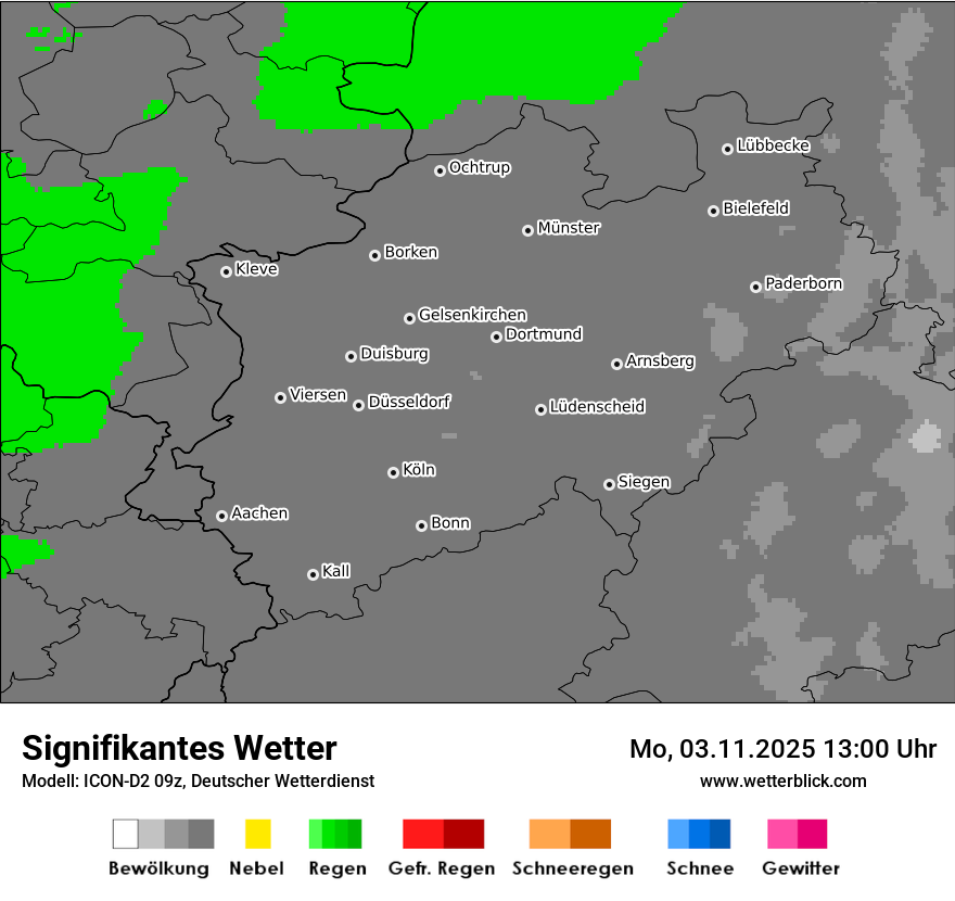 Modellkarten Signifikantes Wetter