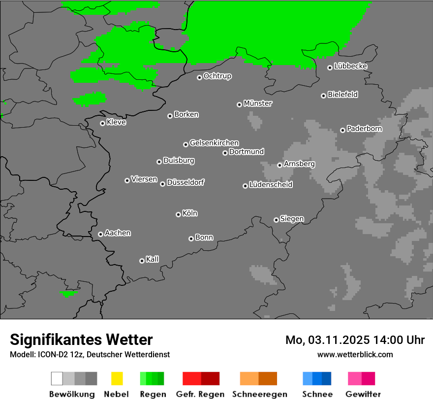 Modellkarten Signifikantes Wetter