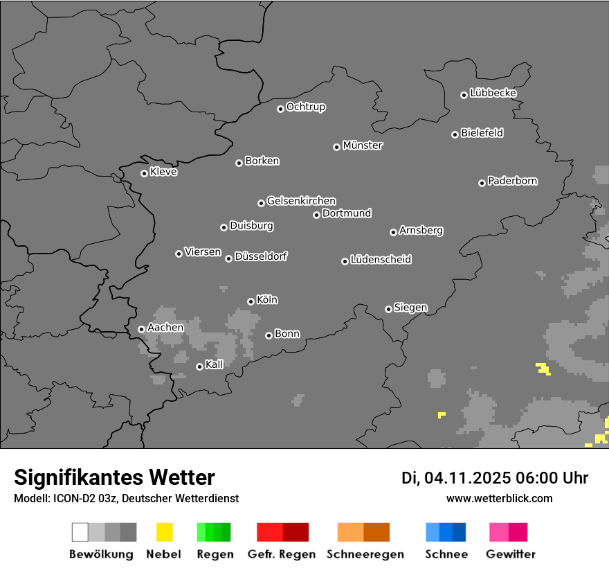 Modellkarten Signifikantes Wetter