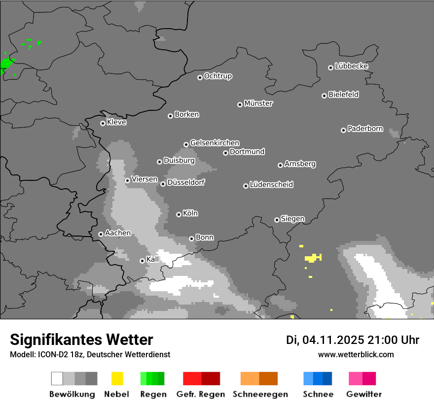 Modellkarten Signifikantes Wetter
