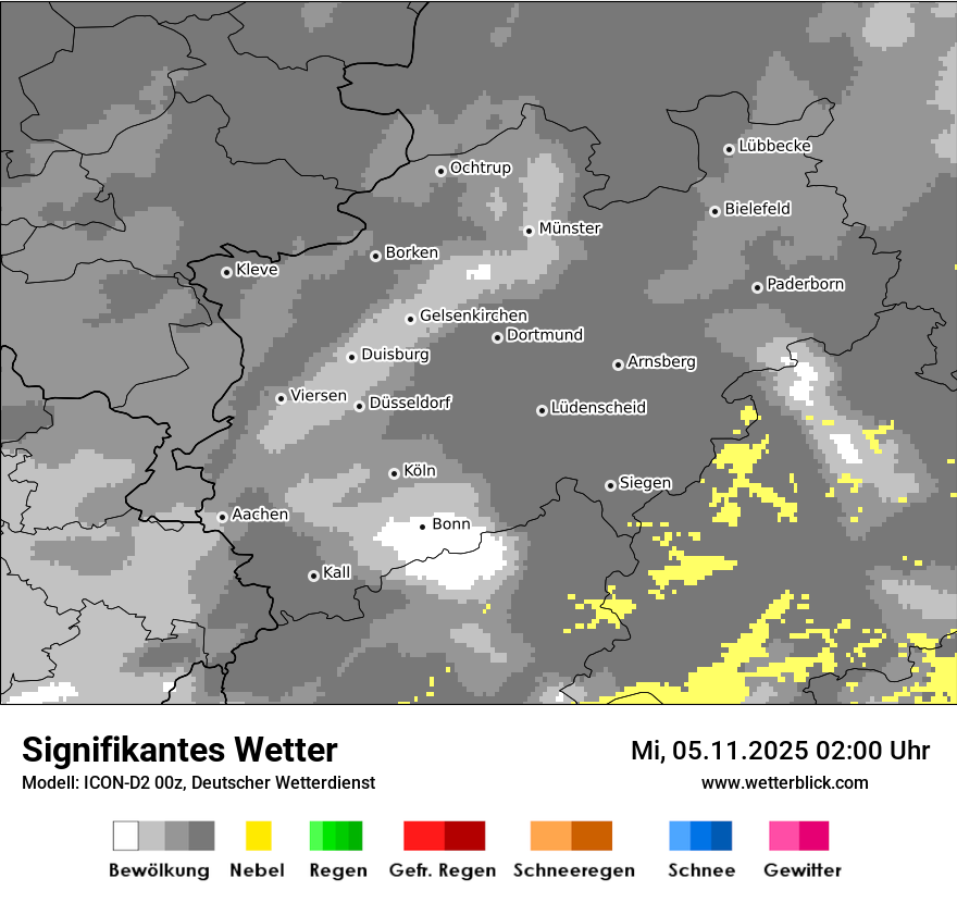 Modellkarten Signifikantes Wetter