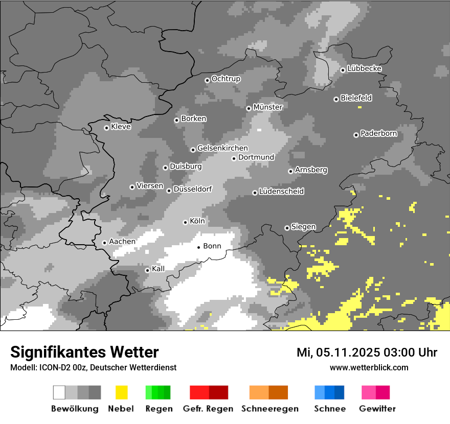 Modellkarten Signifikantes Wetter