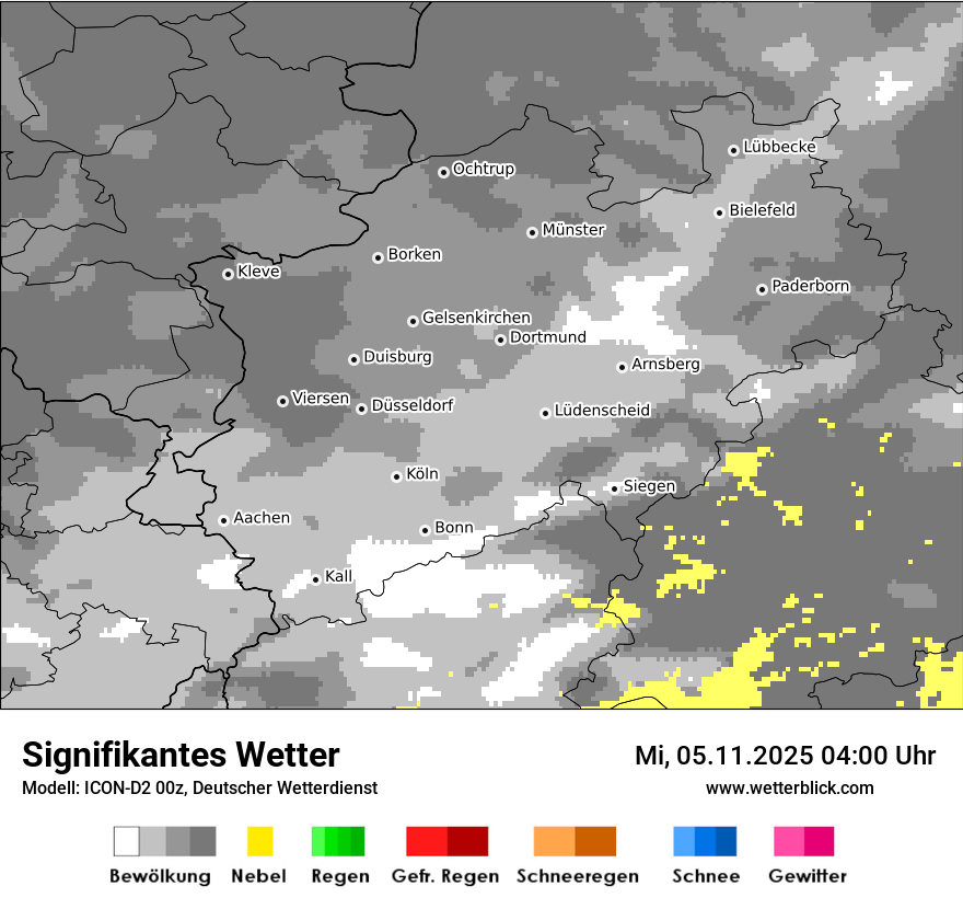 Modellkarten Signifikantes Wetter