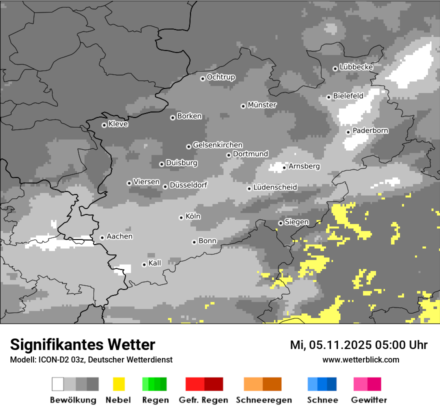 Modellkarten Signifikantes Wetter