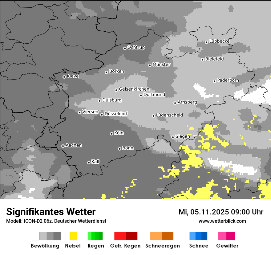 Modellkarten Signifikantes Wetter