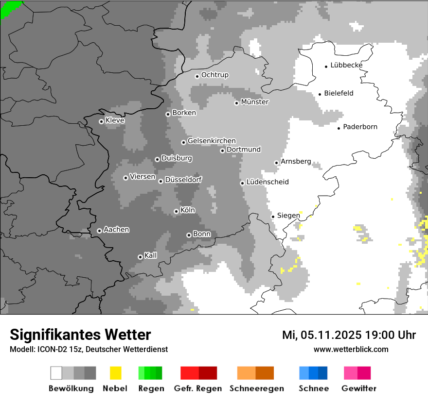 Modellkarten Signifikantes Wetter