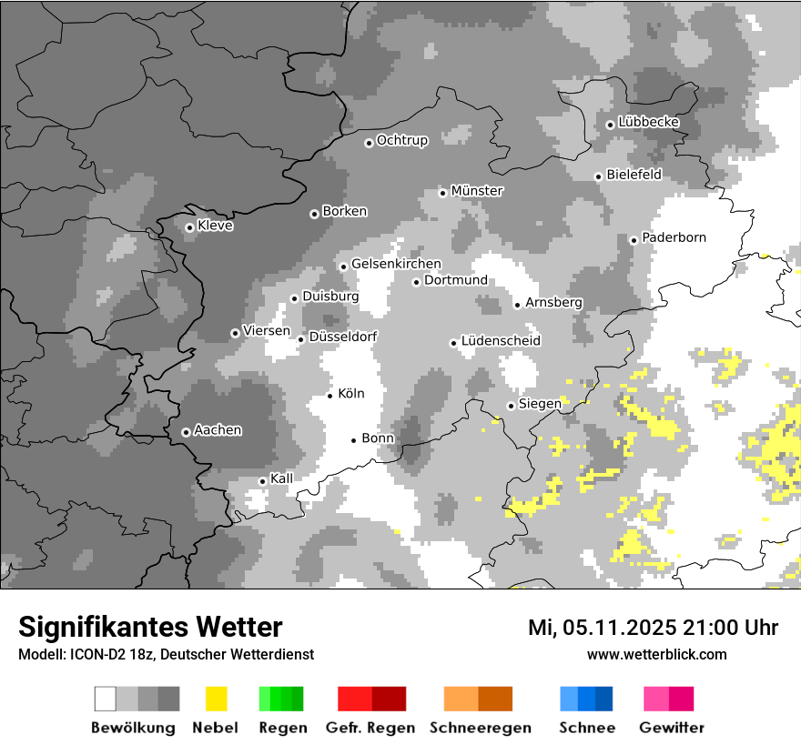 Modellkarten Signifikantes Wetter