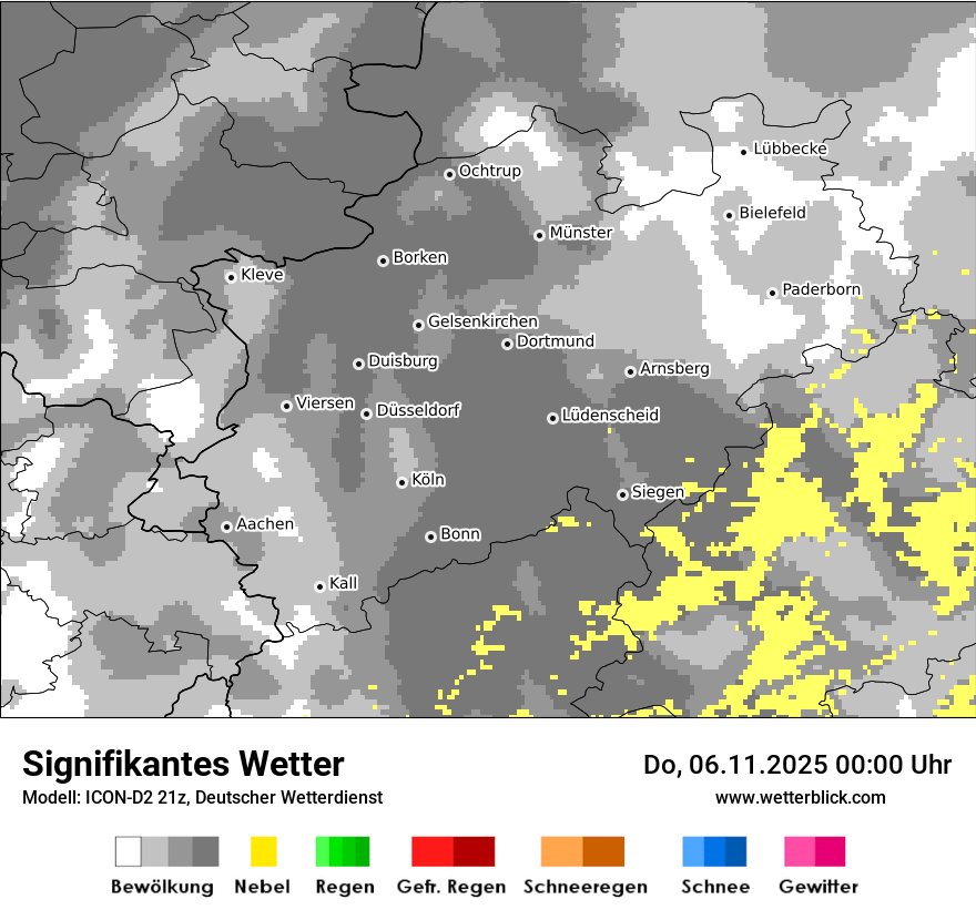 Modellkarten Signifikantes Wetter