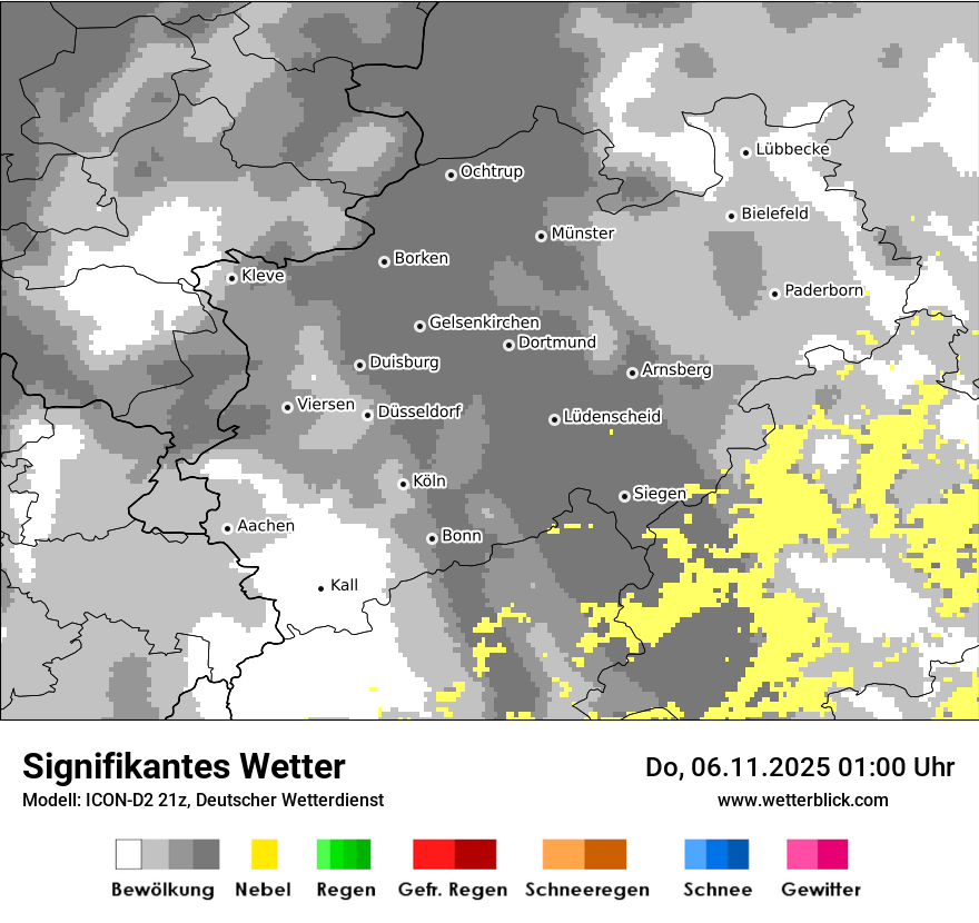 Modellkarten Signifikantes Wetter