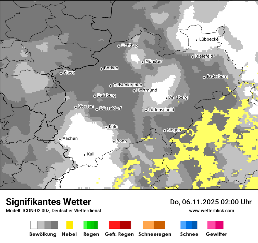 Modellkarten Signifikantes Wetter