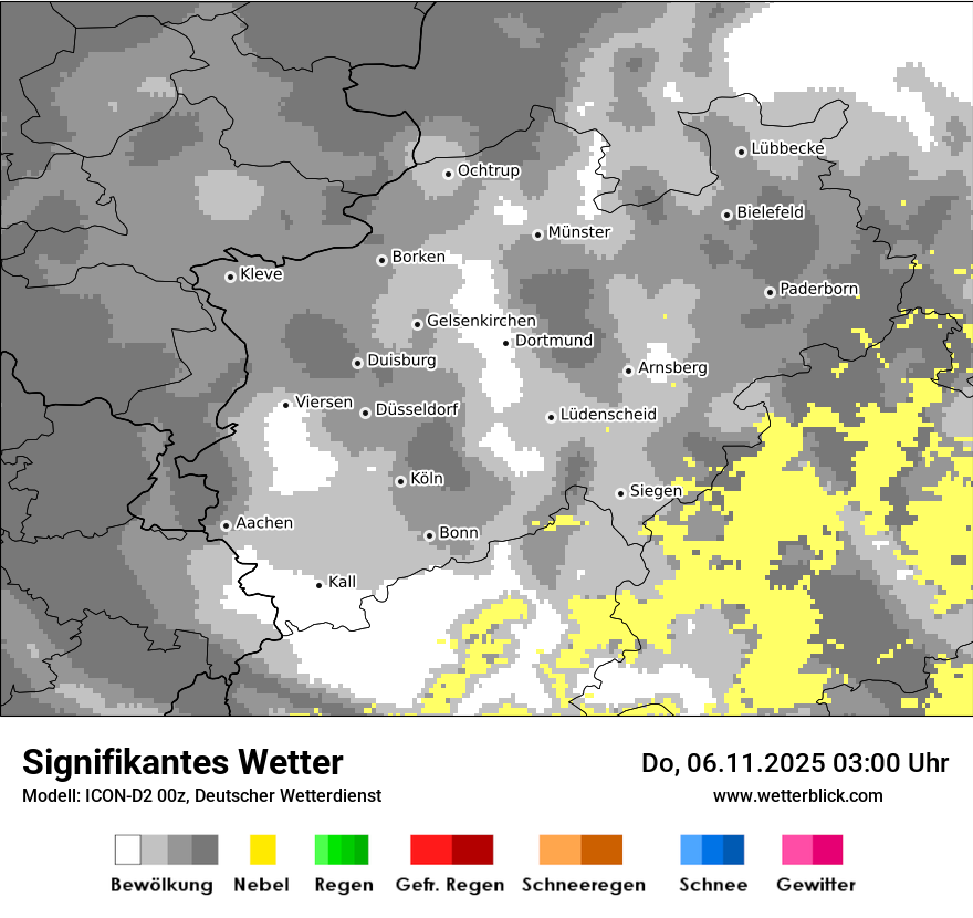 Modellkarten Signifikantes Wetter