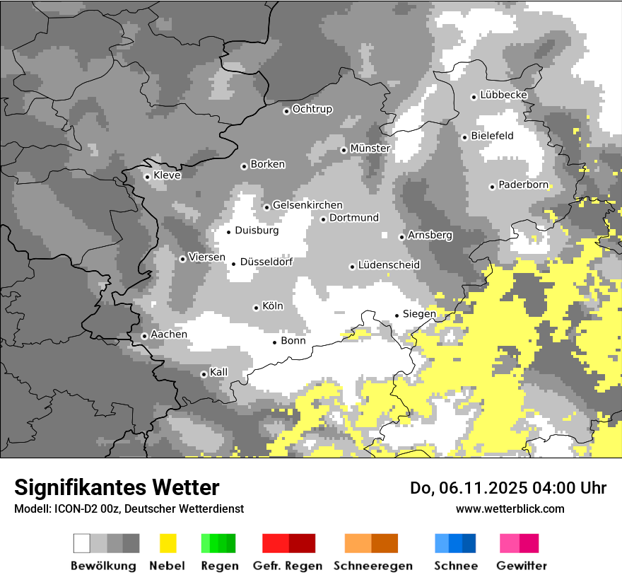 Modellkarten Signifikantes Wetter