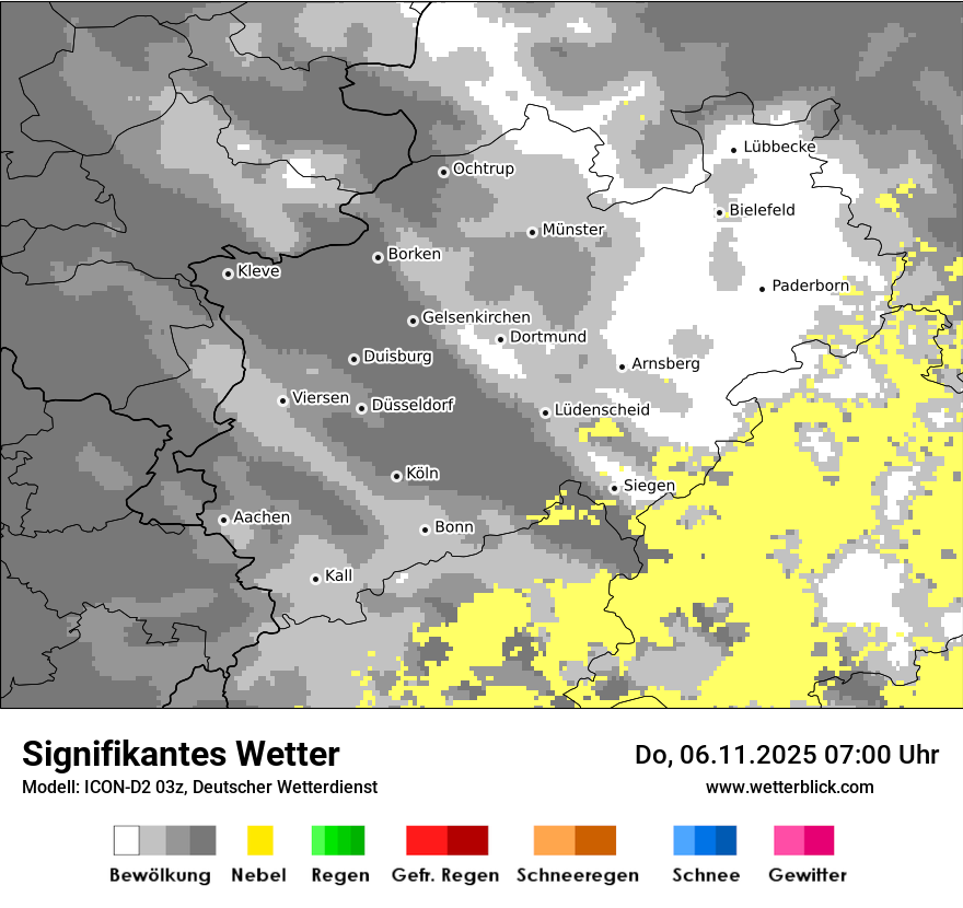 Modellkarten Signifikantes Wetter