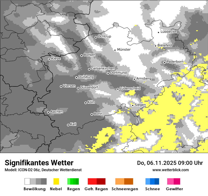 Modellkarten Signifikantes Wetter