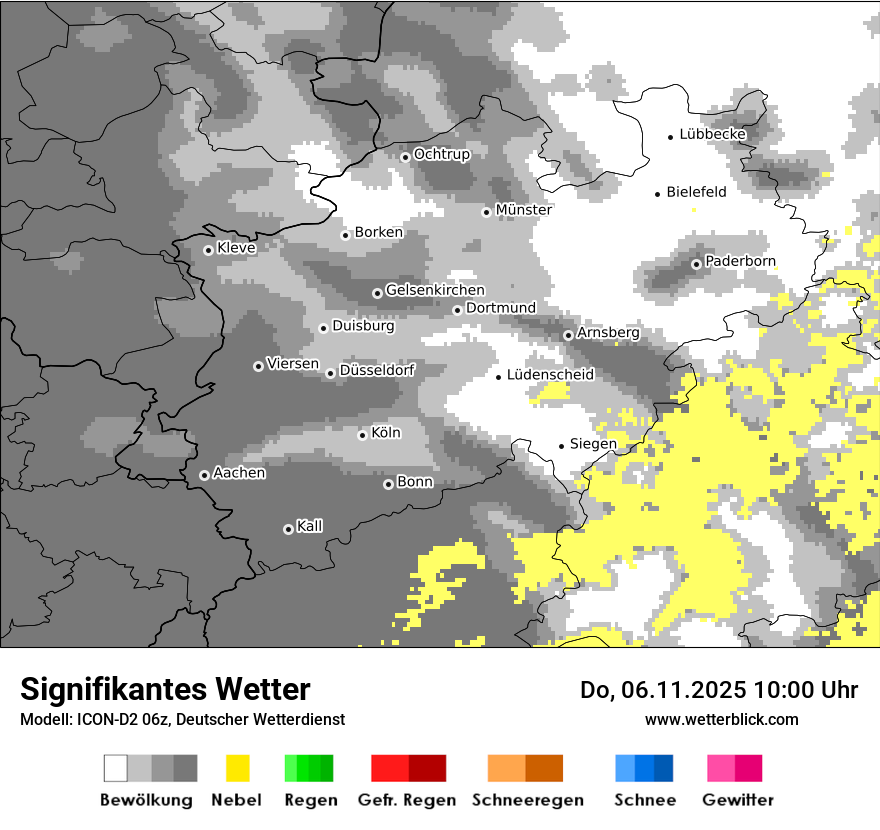 Modellkarten Signifikantes Wetter