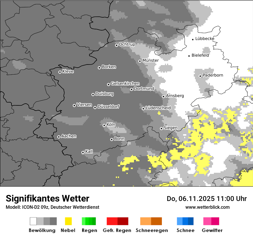 Modellkarten Signifikantes Wetter