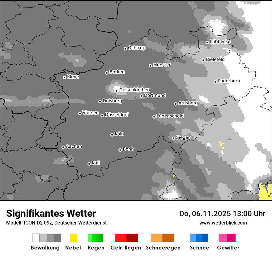Modellkarten Signifikantes Wetter