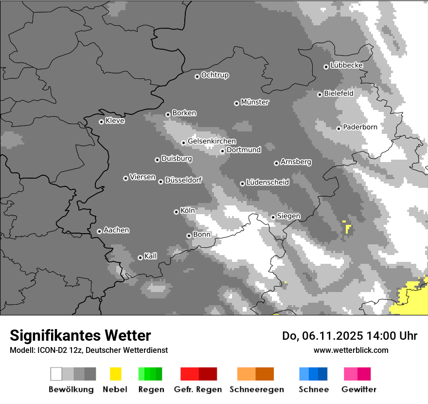 Modellkarten Signifikantes Wetter