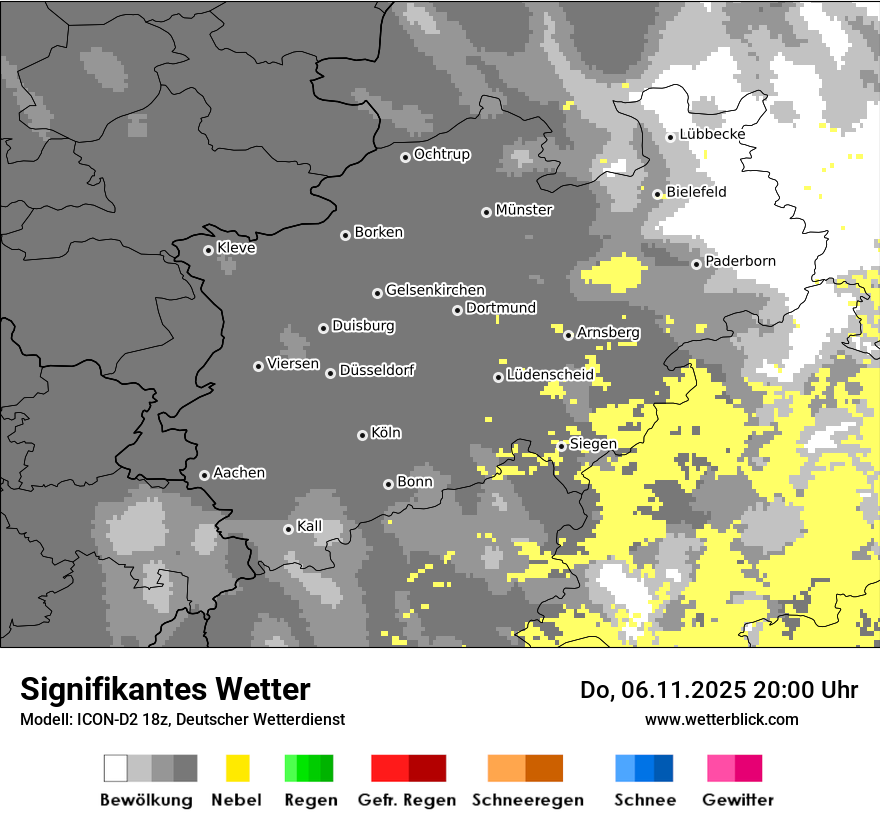 Modellkarten Signifikantes Wetter