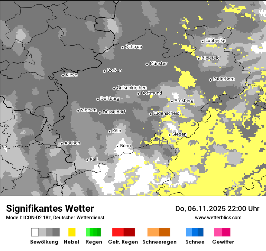 Modellkarten Signifikantes Wetter