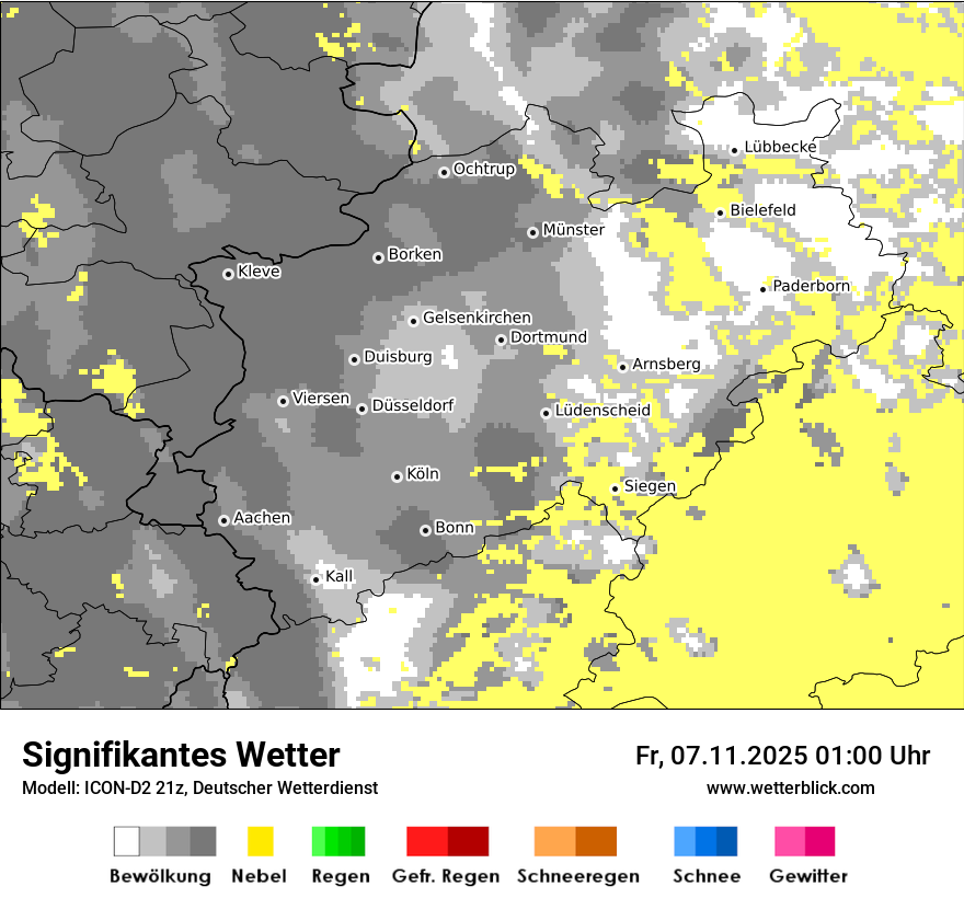 Modellkarten Signifikantes Wetter