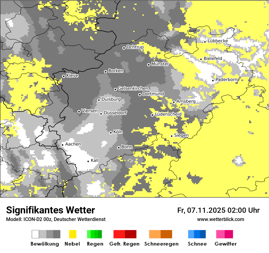 Modellkarten Signifikantes Wetter