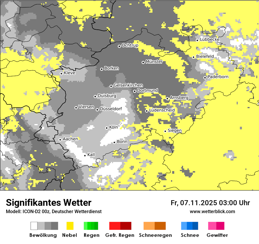 Modellkarten Signifikantes Wetter