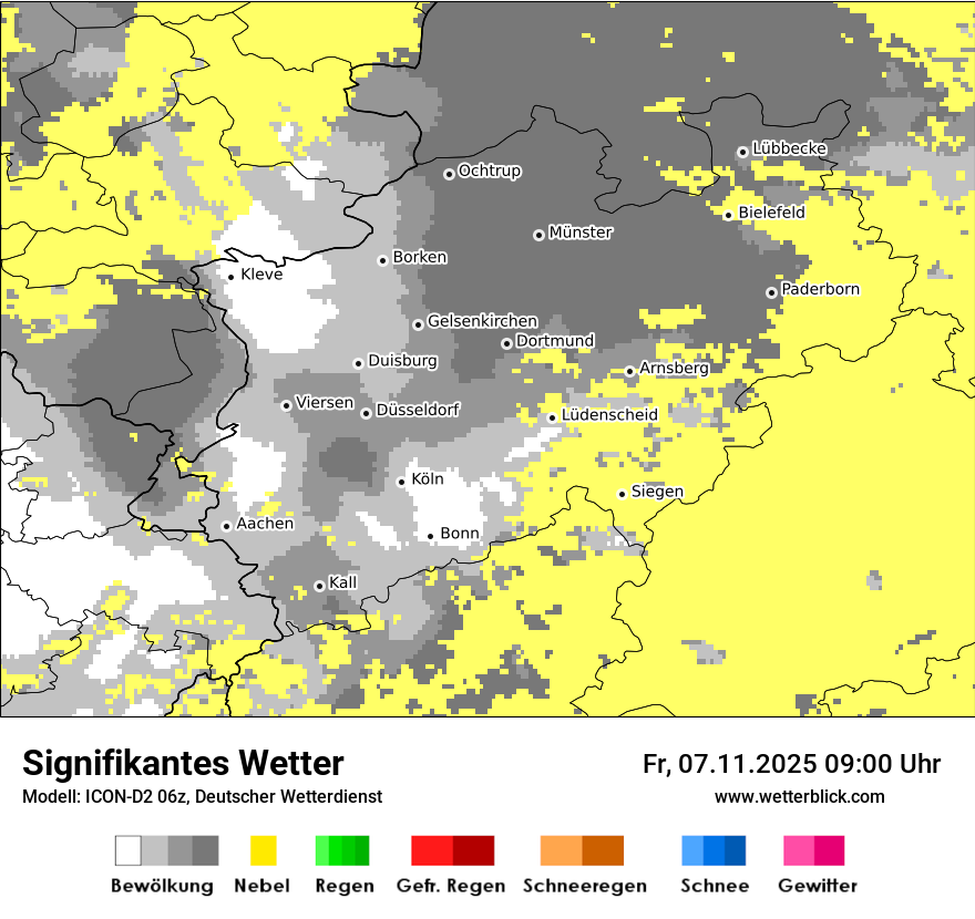 Modellkarten Signifikantes Wetter